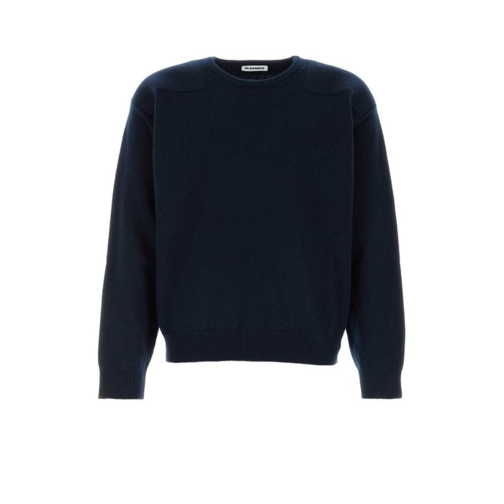 Jil Sander Men Midnight Blue Wool Blend Sweater
